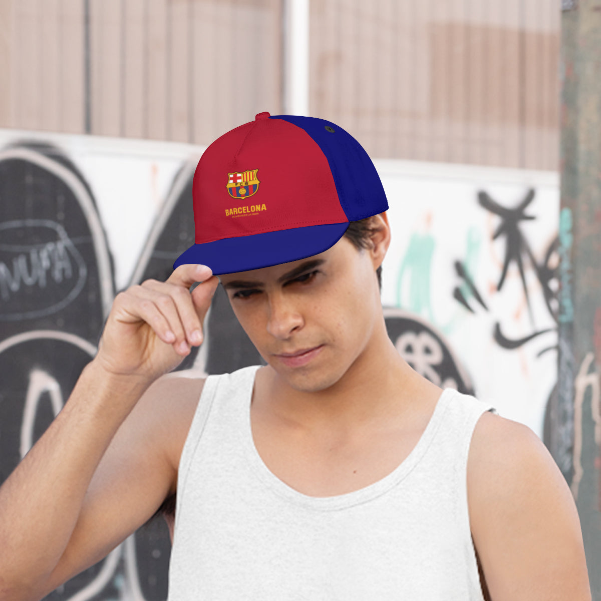 Barcelona Cap With Flat Brim
