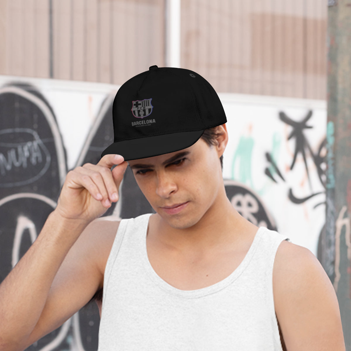 Barcelona Cap With Flat Brim