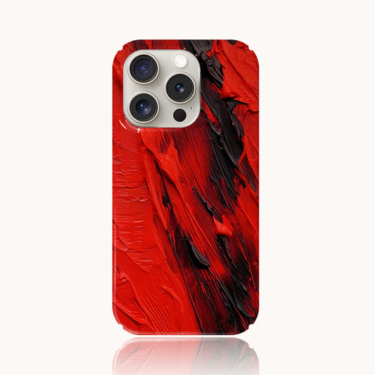 Red Oil Painting iPhone Case